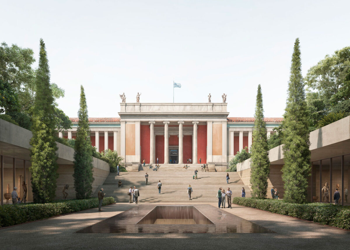 View of David Chipperfield Architects Berlin’s proposal for the extension of National Archaeological Museum in Athens. Image © Filippo Bolognese