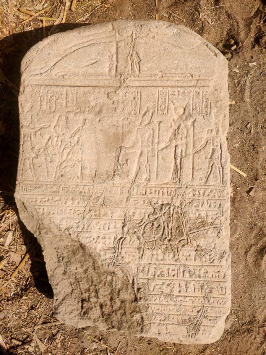 The sphinx statue in situ. Source: MoTA Egypt