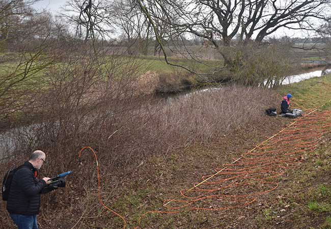 The investigation of the Landgraben’s history will include the use of geophysical surveys, drillings and smaller archaeological excavations. (Photo: Lars Görze, State Service for Heritage Protection and Management Hesse)