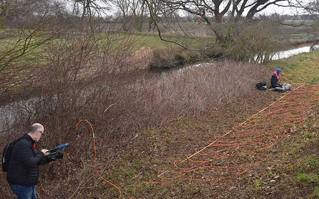 Does the artificial watercourse in the Hessian Ried have a Roman past?