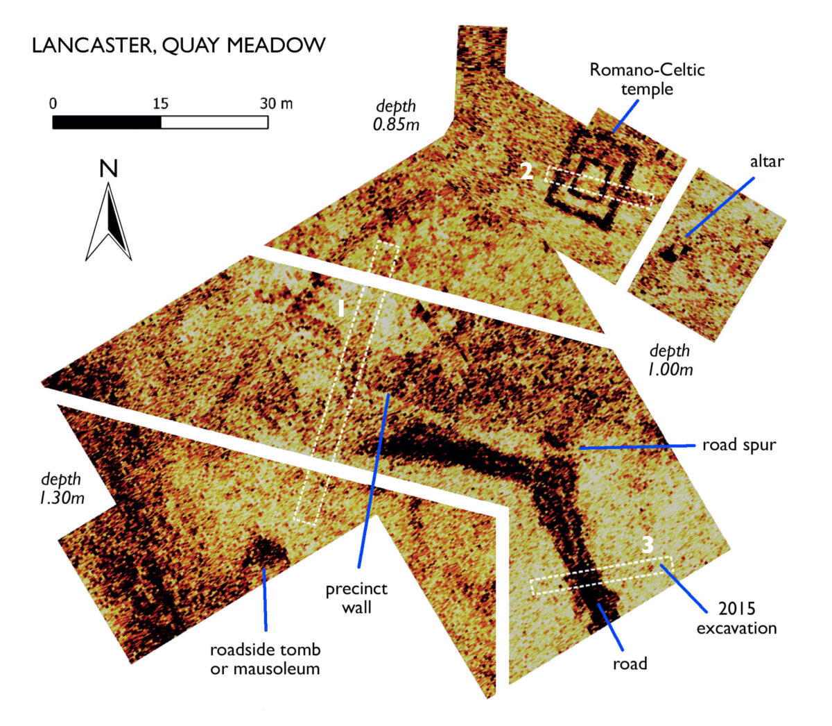Lancaster, Quay Meadow. Image credit: Jason Wood, Andrew Binley from Lancaster Environment Centre and British Archaeology magazine Nov/Dec 2022.
