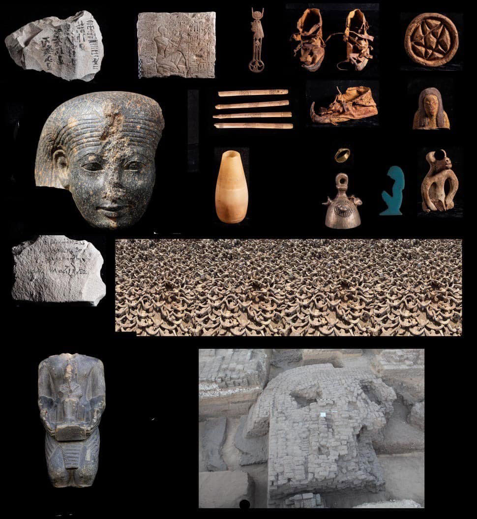 Objects from Ramesses II's temple precinct at Abydos. Source: MoTA Egypt.