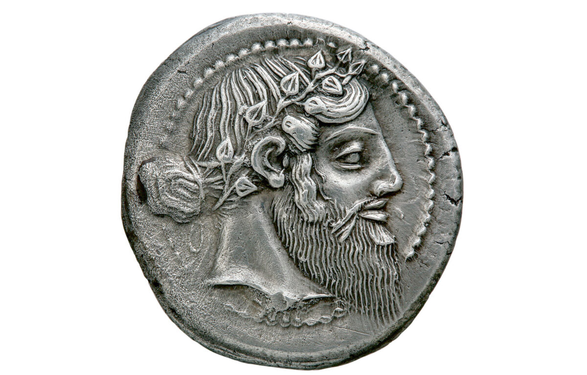 Dionysos. Silver tetradrachm, of Naxos, Sicily, 460 BC. 

