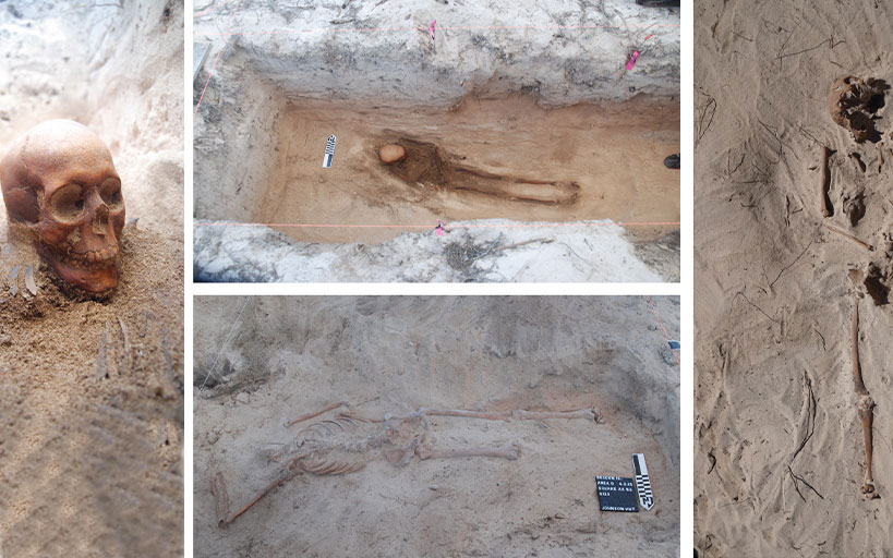 Beacon Island burials discovered between 2015-2018. Image: University of Western Australia.