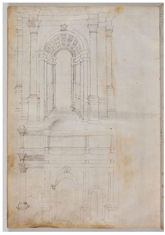 Drawings from Vitruvius and representing ancient monuments by Francesco di Giorgio Martini (around 1480s)