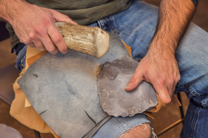 Early humans risked life-threatening flintknapping injuries