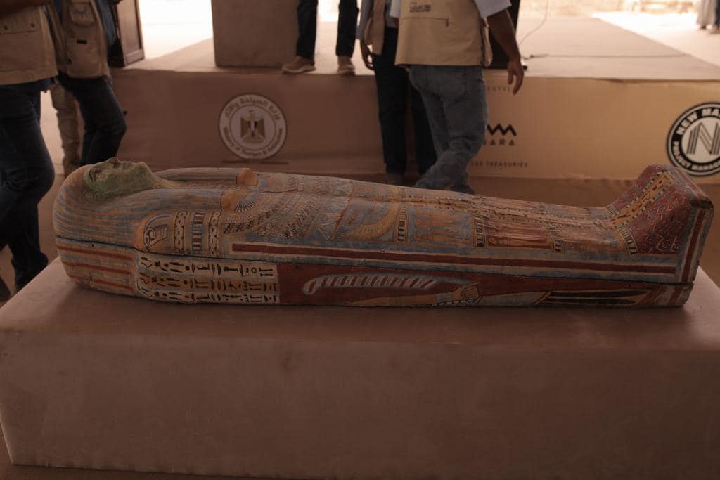 Coffin from Saqqara, 2023. Source: MoTA Egypt.