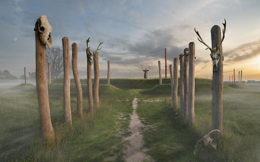 Artist’s recreation of the intact sanctuary. Photograph: Municipality of Tiel.