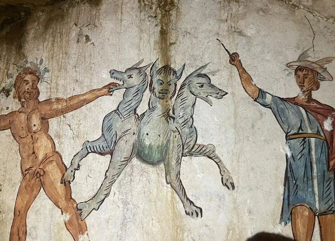 The fresco which gives the tomb its name. Image credit: Ministry of Culture of Italy.