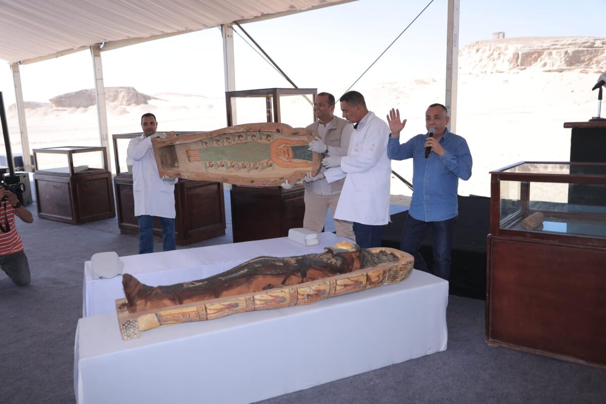 Images from the press conference on Ghoreifa. Source: MoTA Egypt