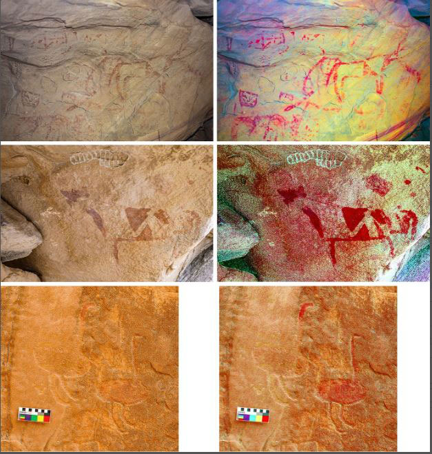 Painted rock art from northern Saudi Arabia hints at the importance of pigment processing.
© Maria Guagnin