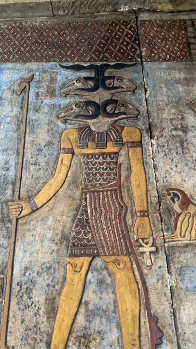 The god Khnum Ra as depicted at the temple of Esna. Source: MoTA Egypt.