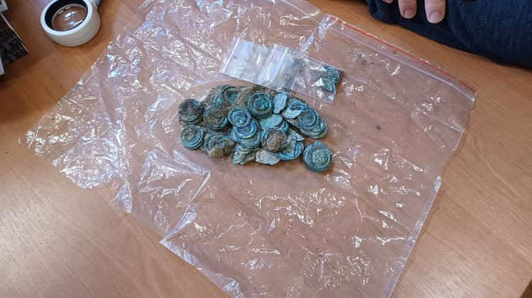 Over 100 medieval coins were discovered in Szprotawa