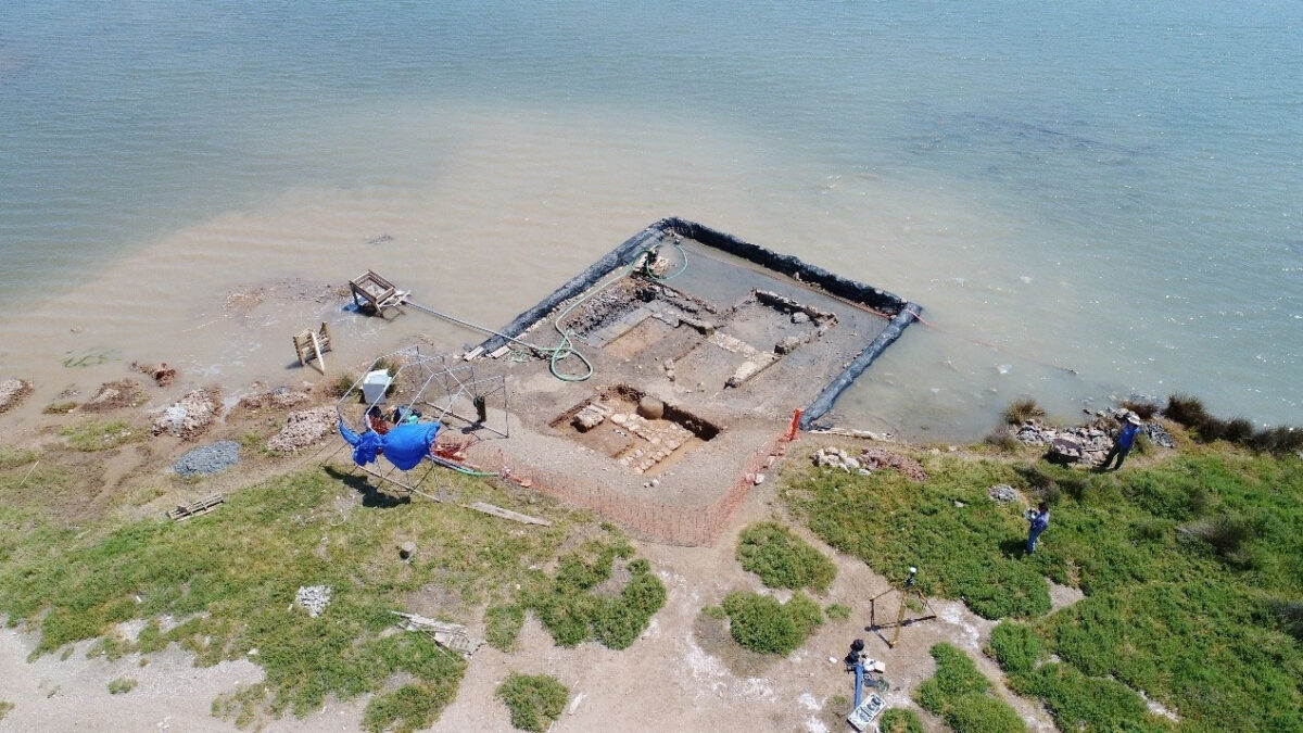 Ampelaki, Salamis. View of part of the Stoa during the excavations of 2022. Credit: Ministry of Culture and Sports.