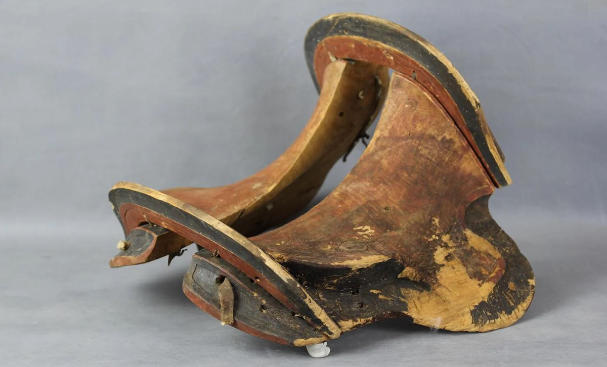A saddle dating back to the 4th century C.E. from the Altai Mountains of Mongolia. (Credit: William Taylor)