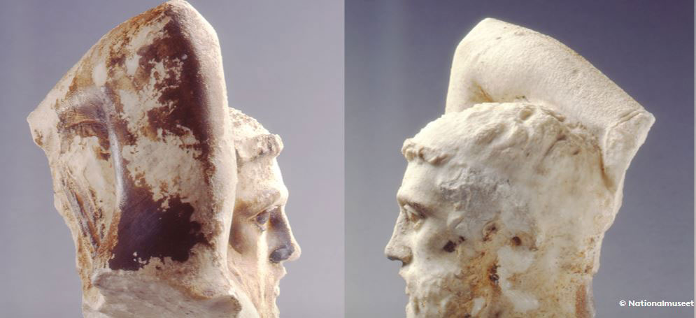At the National Museum in Copenhagen, there is a marble head that was once part of the ancient Greek Parthenon temple on the Acropolis in Athens. Credit: Nationalmuseet