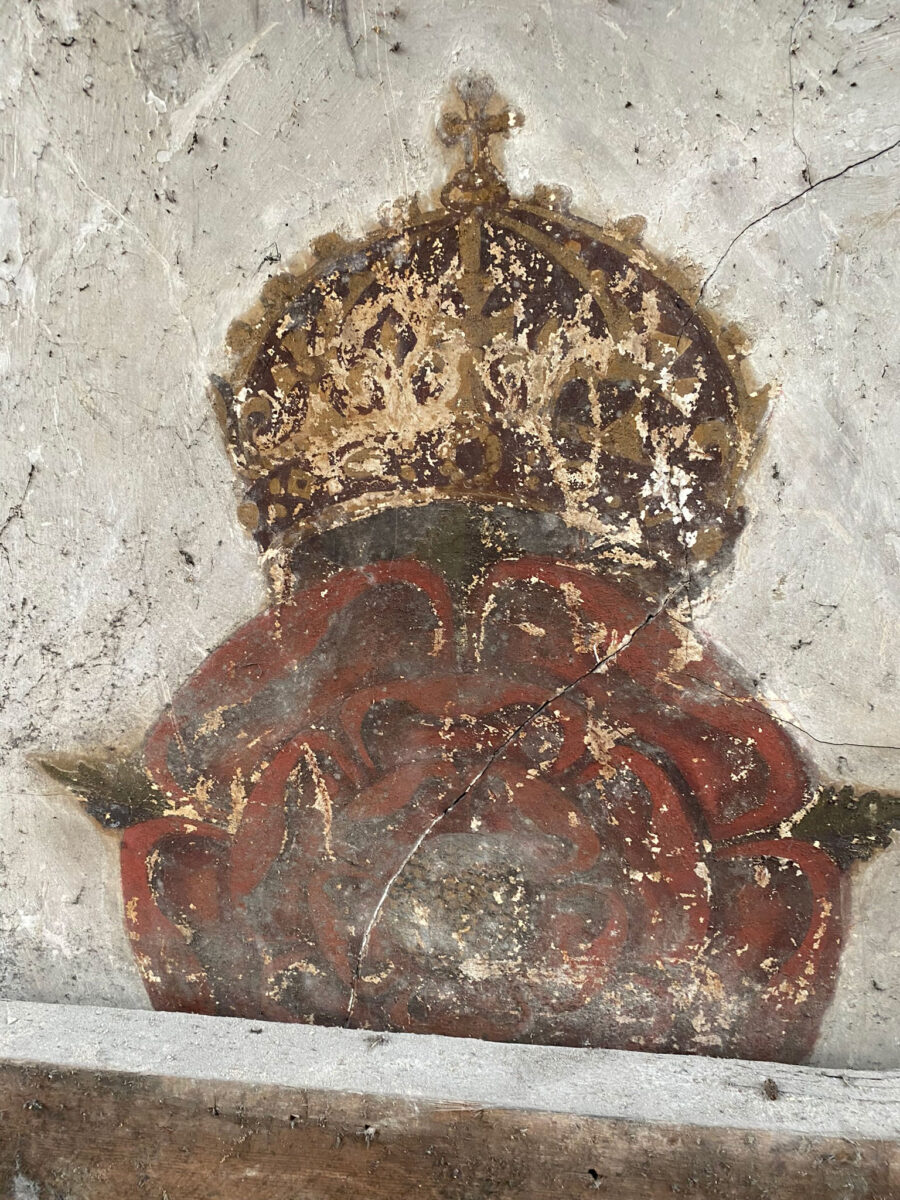 The red Lancastrian rose with the imperial crown above. Photo: Tobit Curteis Associates LLP