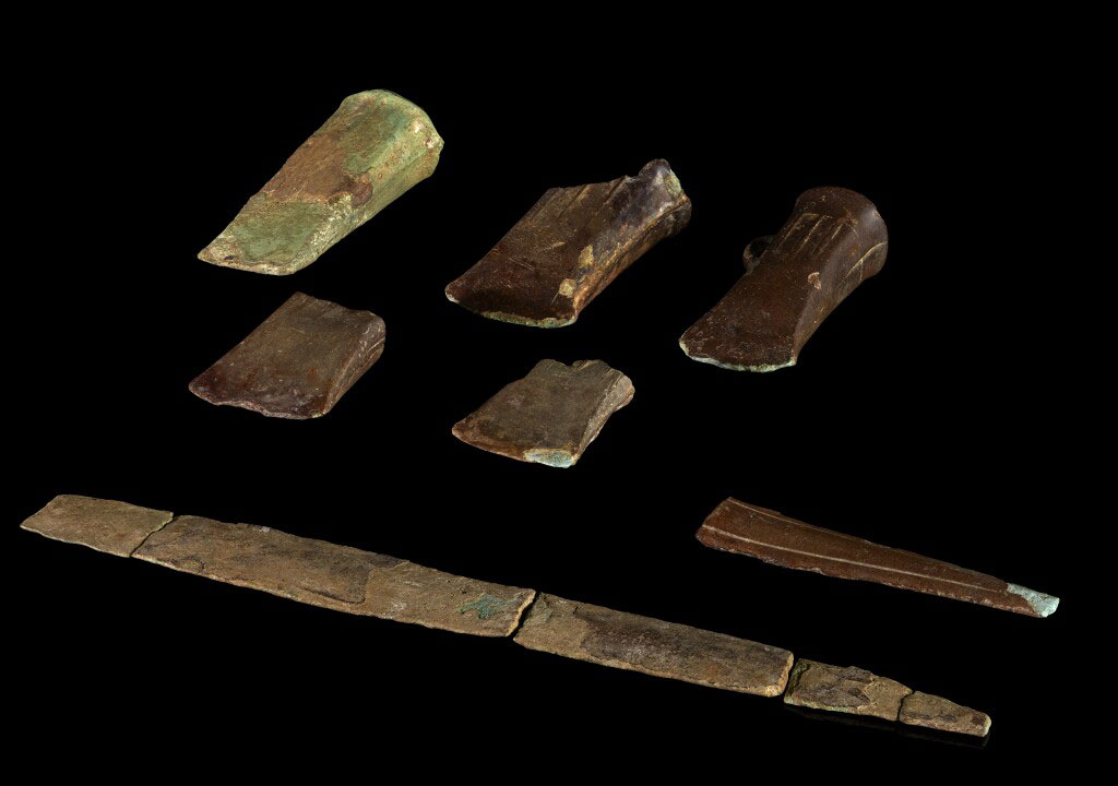 Bronze Age hoard of seven bronze artefacts. 