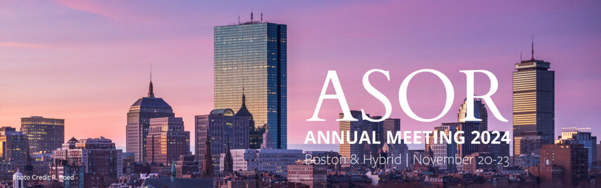 ASOR Annual Meeting 2024 banner. Photo credit: R. Boed.