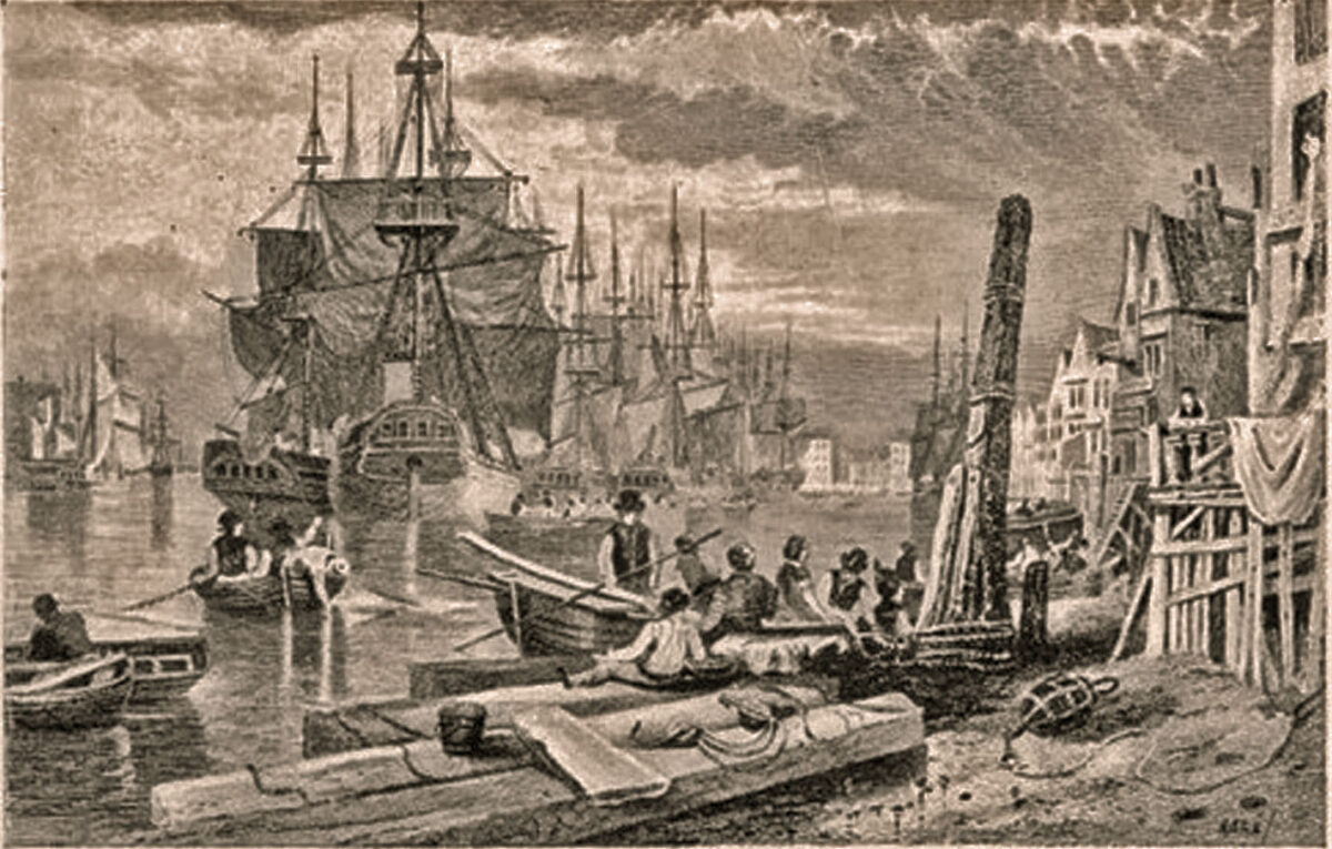 The location of South Shields on the northeast coast made it a centre of maritime trade and industry during the 19th
century. Illustration of the Tyneside area taken from Haswell.