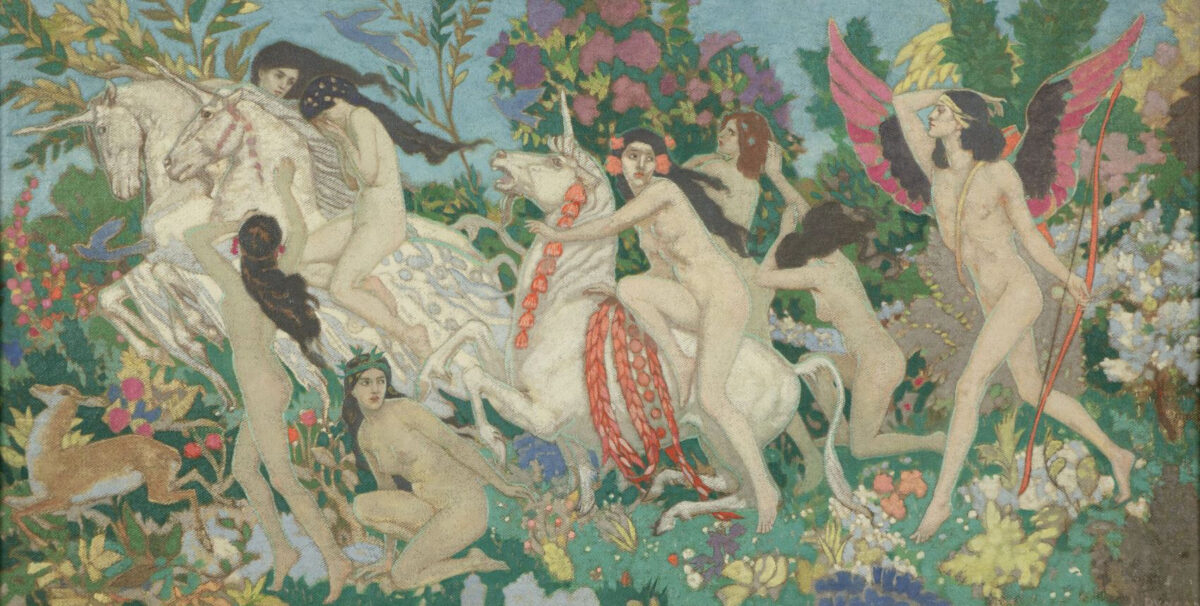The Unicorns by John Duncan. Dundee Art Galleries and Museums.