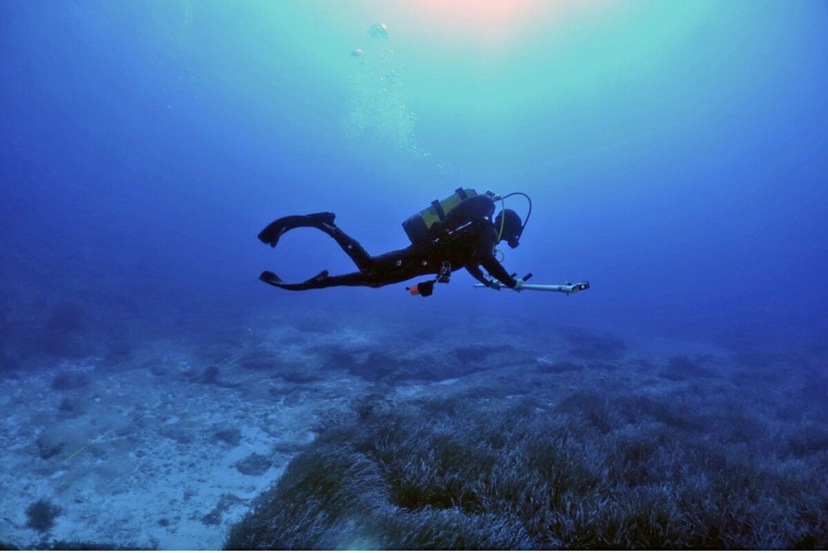 Underwater archaeological survey at the sea of Kasos island. Photo credit: Ministry of Culture 