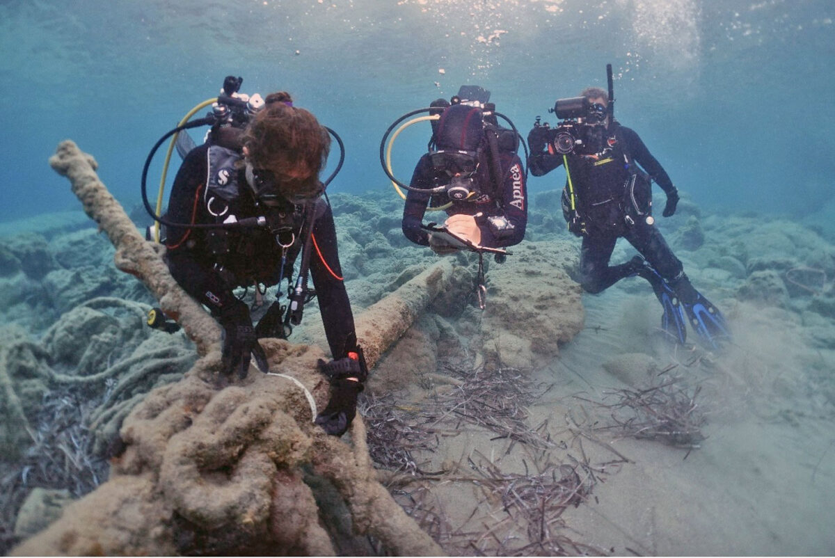 Underwater archaeological survey at the sea of Kasos island. Photo credit: Ministry of Culture 