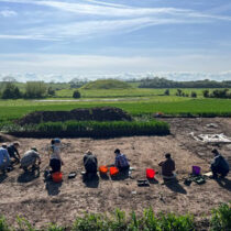Archaeologists excavate medieval timber hall at Skipsea site