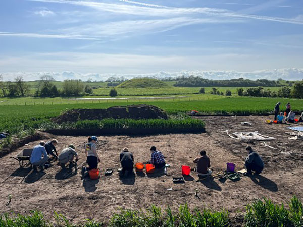 Archaeologists excavate medieval timber hall at Skipsea site