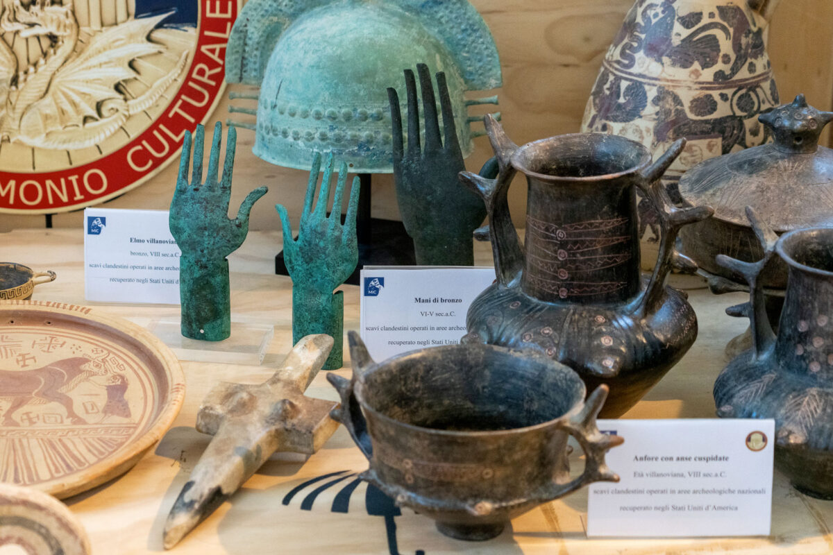 One of the antiquities repatriated to Italy. Image credit: Emanuele Antonio Minerva © Ministero della Cultura.