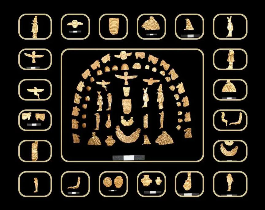 Gold items and a coin hoard found in Egypt