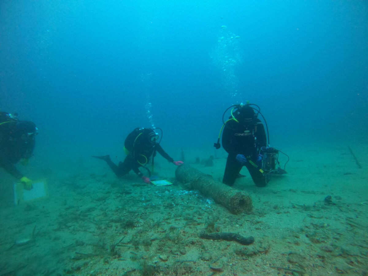 Underwater investigation in the Adriatic Sea, near Croatia’s Cape Kamenjak. Image credit:  International Centre for Underwater Archaeology in Zadar