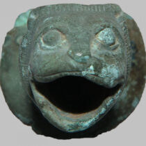 Mouth of a bronze spout from House Α. Rethymnon Archaeological Museum.