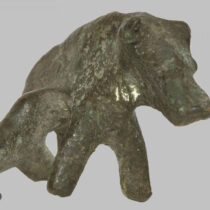 Bronze figurine group, most probably representing an animal suckling its young. Rethymnon Archaeological Museum.	