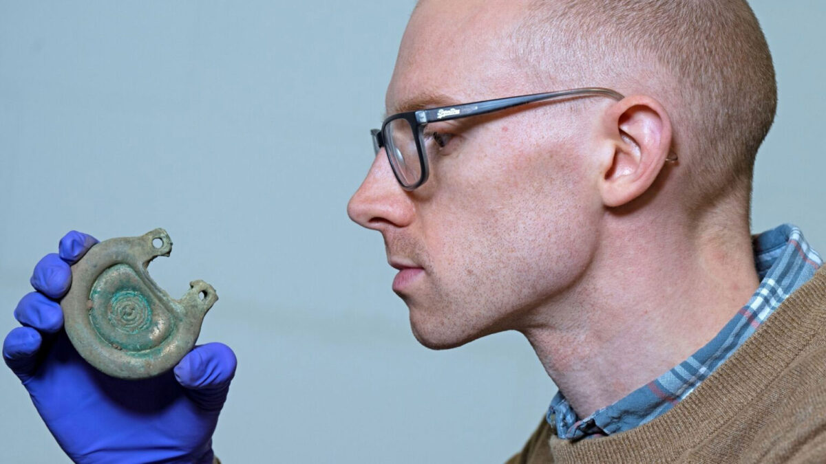 Curator Matthew Knight says the hoard has the potential to 'rewrite our understanding of bronze age communities in Scotland'. 