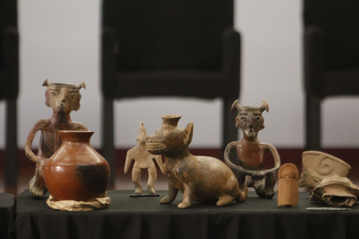 Some of the recovered pieces. Credit: Gobierno de México.