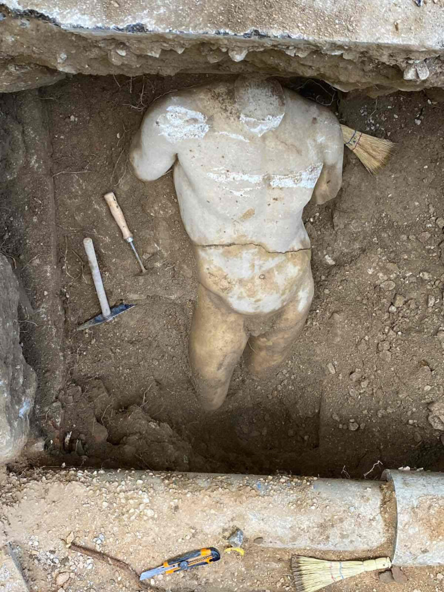Statue found near the Odeon of Herodes Atticus