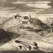 View of Chlemoutsi fortress , V. Coronelli, 17th c.