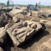 Roman relief depicting Roman Victory goddess found