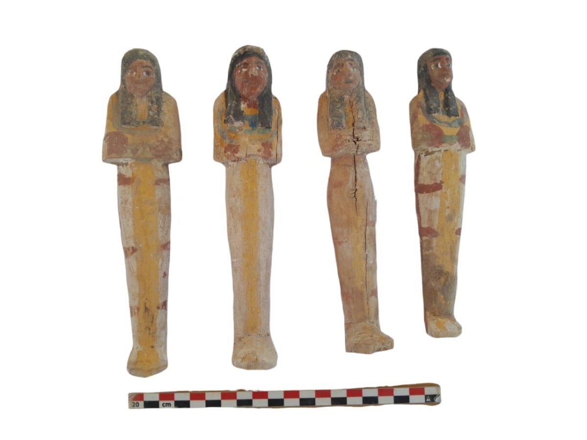 Four shabtis. Early New Kingdom. Source: MoTA Egypt.