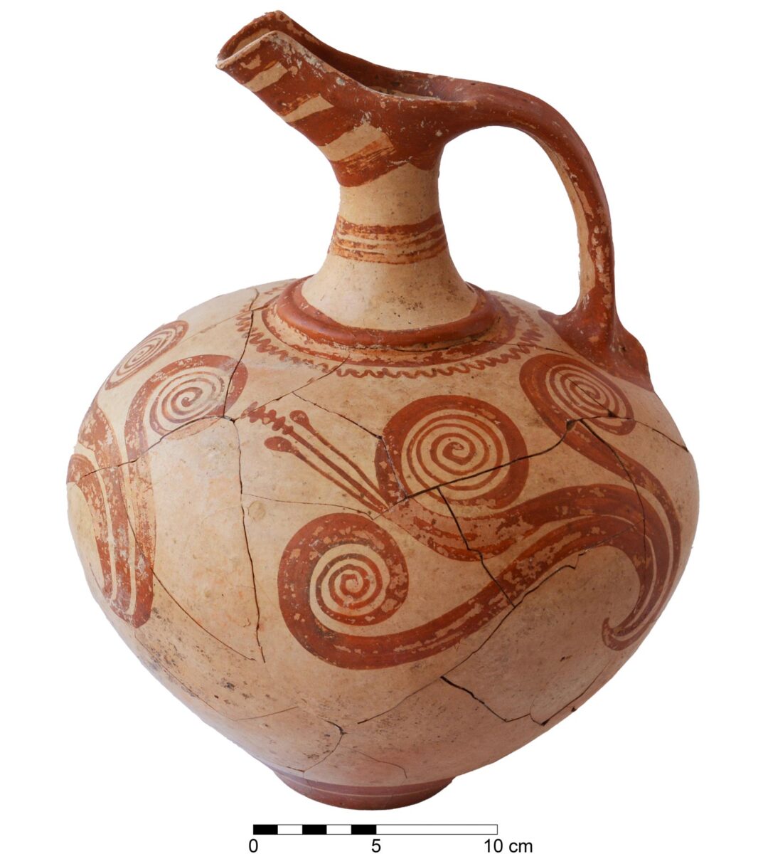 Large Mycenaean beaked jug (14th century BC). Image : Department of Antiquities, Deputy Ministry of Culture, Cyprus