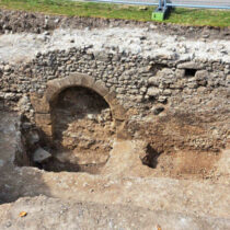 Remains of Norman tower found during archaeological excavation
