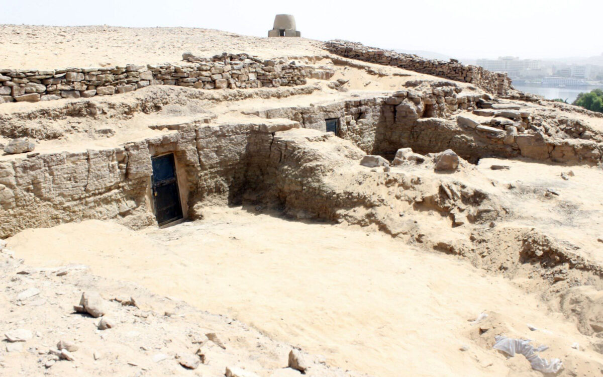 Three more rock-cut tombs excavated at Qubbet el-Hawa, Aswan