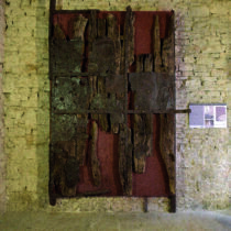 Part of the Castle’s old door, after its conservation.