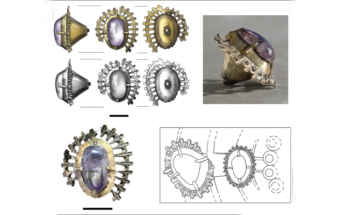 Medieval amethyst jewel discovered in castle moat