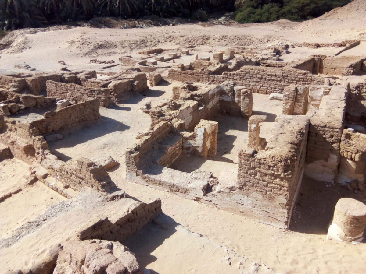 Buildings in the Coptic-period city unearthed at Ain al-Kharab, Egypt. Image: Egyptian Ministry of Tourism and Antiquities