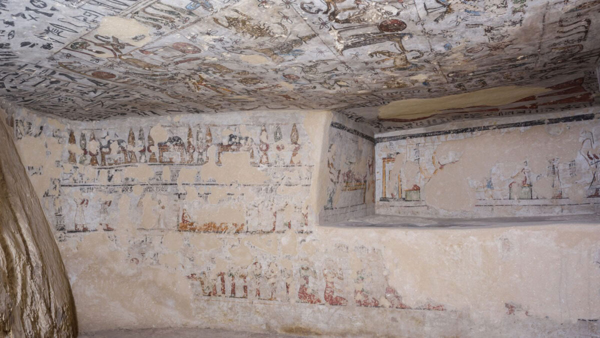 View of the “Tomb of the Two Brothers” under restoration. Image : MoTA
