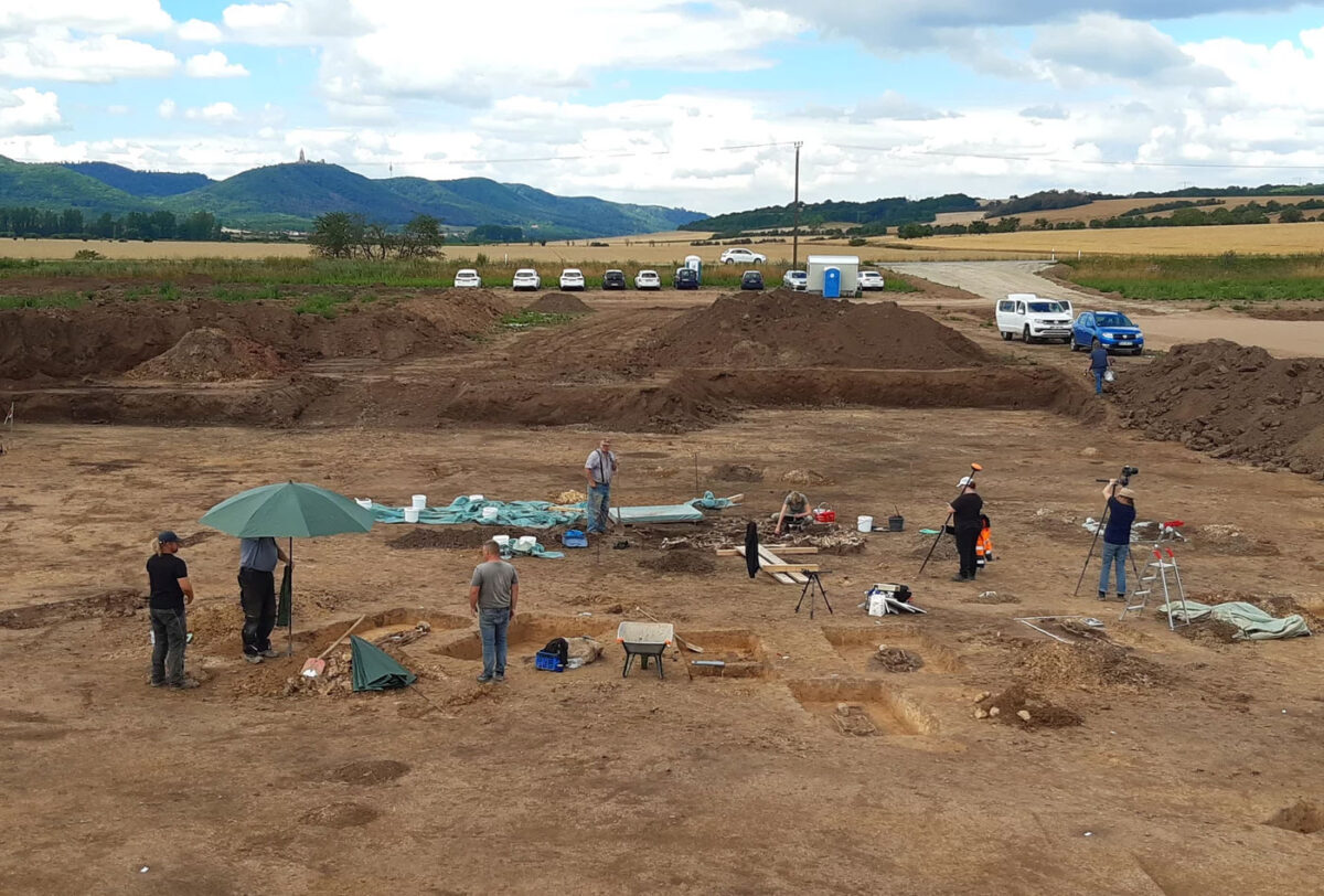 Excavation in 2020 at the pre-Slavic cemetery of Brücken, Mansfeld-Südharz District (Saxony-Anhalt). © Landesamt für Denkmalpflege und Archäologie Sachsen-Anhalt