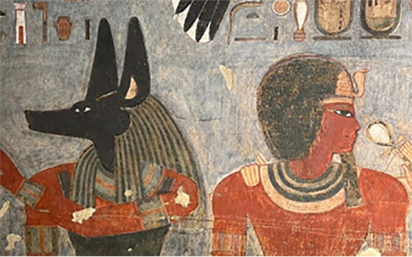 Mural paintings at the Amenhotep III Tomb
