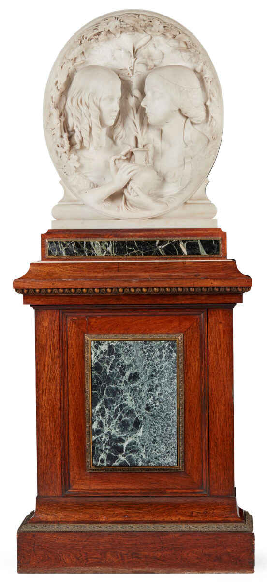 Valued at £280,000, the sculpture includes a depiction of a woman embroiled in a Victorian scandal. Image : gov.uk